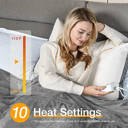 WOOMER Heated Blanket King Size 90x100 with 5 Year Warranty