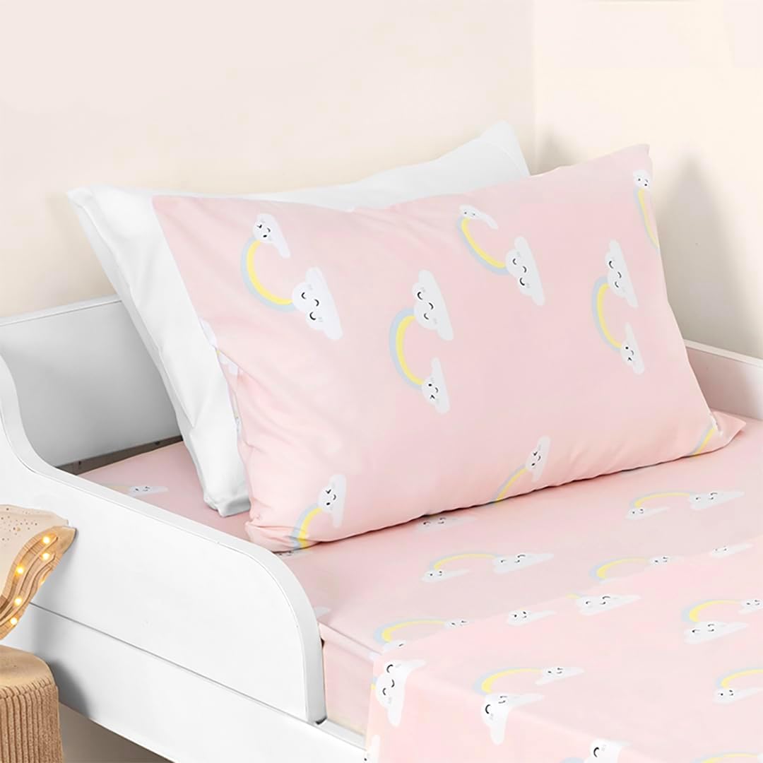 Salt Earth 100 Cotton 210TC Rainbow Kids Bed Sheet Set