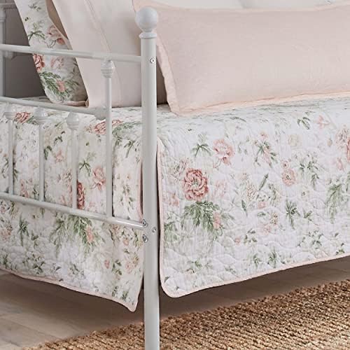 Laura Ashley Daybed Set - Breezy Floral Pink 100 Cotton Polyester