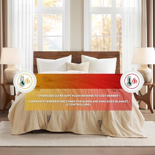 Woolrich Heated Plush to Berber Electric Blanket Throw 1