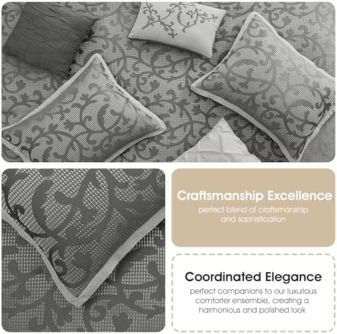 Grand Avenue Grey Paisley Comforter Set