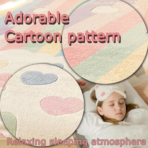 MorroMorn Fleece Fitted Sheet Twin XL Pink Kawaii Cute