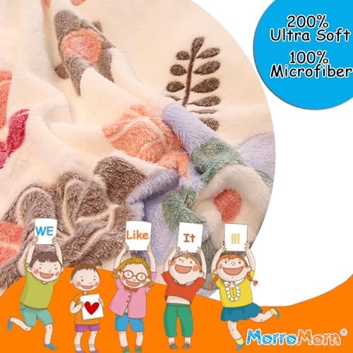 MorroMorn Plush Pillow Covers Blooming Flowers Set of 2