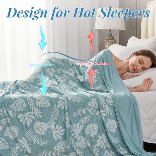 OIGAE Cooling Blanket - Soft Lightweight Summer Blanket for Hot Sleepers
