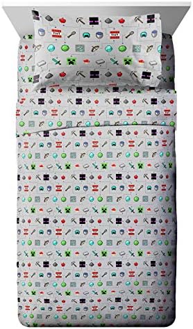 Jay Franco Minecraft Monster Hunters Twin Sheet Set