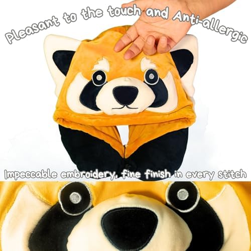 Kids Travel Pillows with Hood and Animal Designs