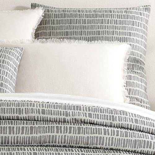 Pine Cone Hill Talus Granite Duvet Sham Euro Size Grey Graphic