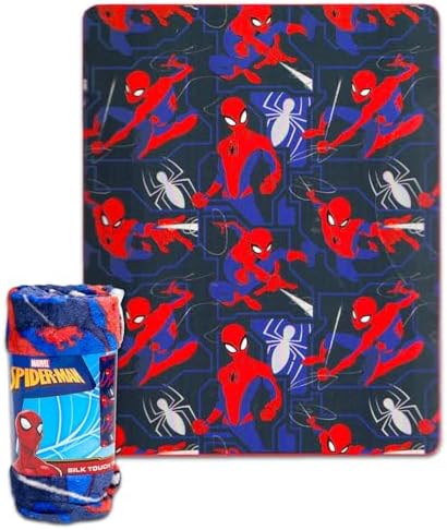 Spiderman Travel Blanket and Pillow Set - Bundle with Stickers and More