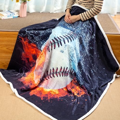 Sviuse Baseball Throw Blanket with Print 50x60 Inches