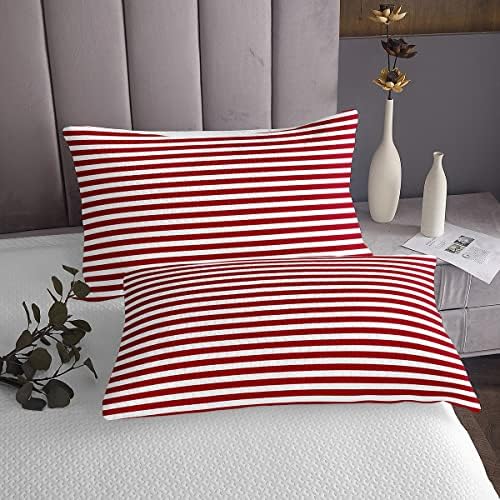Erosebridal King Size Red White Bedspread Set