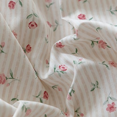 LifeTB Pink Floral Pillowcases Set for Girls