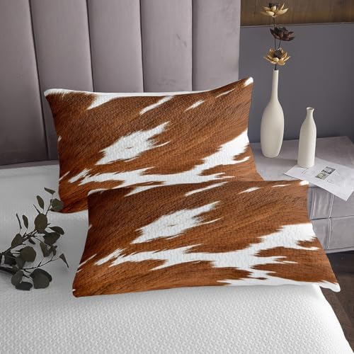 Feelyou Cow Fur Bedspread Set for Kids and Teens