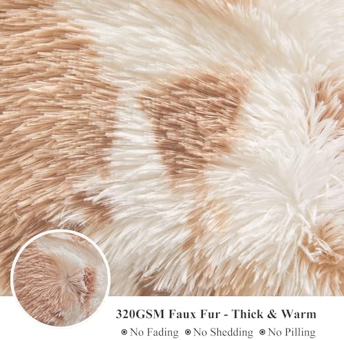 XeGe 20x54 Cow Print Faux Fur Body Pillow Cover