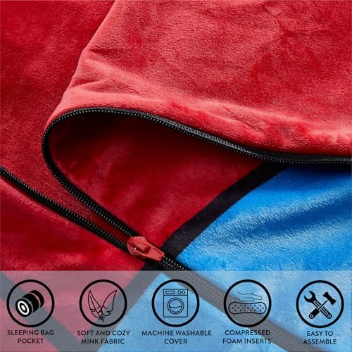 Idea Nuova Marvel Spiderman Floor Lounger for Kids