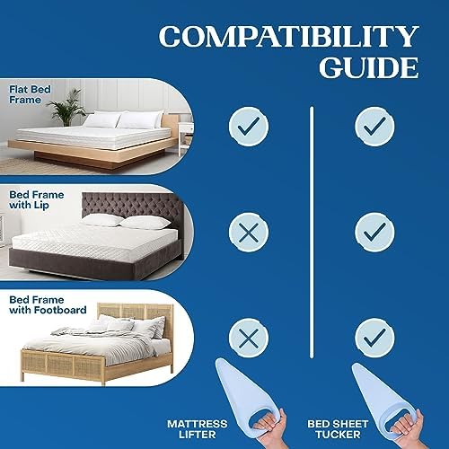 FeelAtHome Bed LIFTucker 2in1 Mattress Lifter Sheet Tuck Tool
