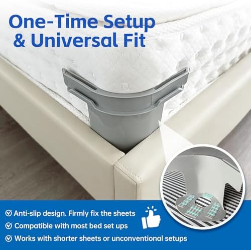 Heavy Duty Bed Sheet Holder Set of 4 for King Queen Mattresses