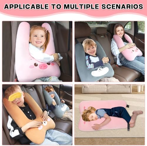 Longhuo Kids Travel Pillow U Shaped Car Seat Support