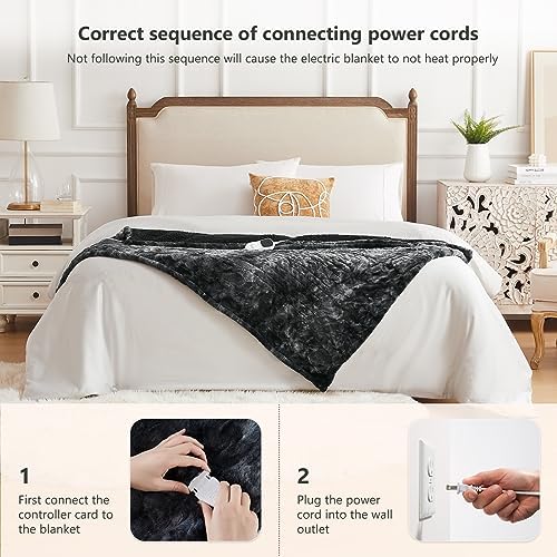 Homemate Heated Throw Blanket 50x60 10 Heat Levels Auto-Off