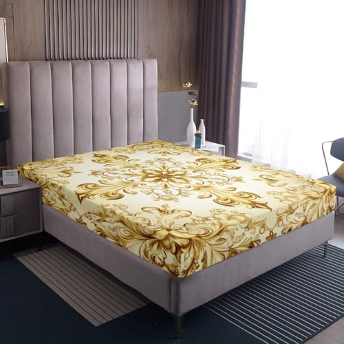 Erosebridal Damask Botanical Paisley Sheet Set Full Size