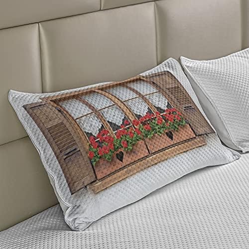 Ambesonne Country Quilted Pillowcover Set of 2