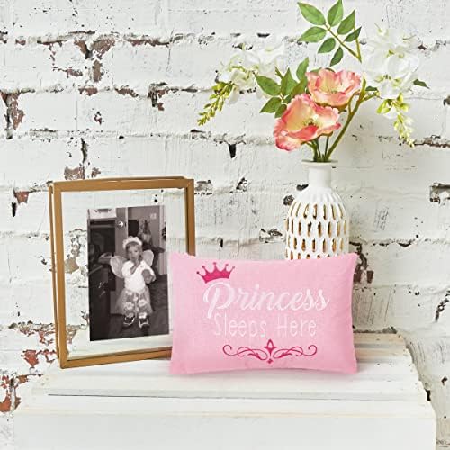 CF Home Pink Princess Sleeps Here 6x9 Accent Pillow