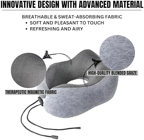 HA Travel Neck Pillow with Eye Mask and Earplugs