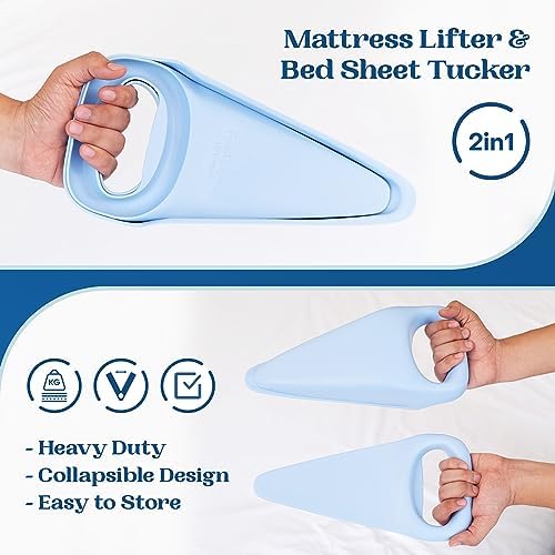 FeelAtHome Bed LIFTucker 2in1 Mattress Lifter Sheet Tuck Tool