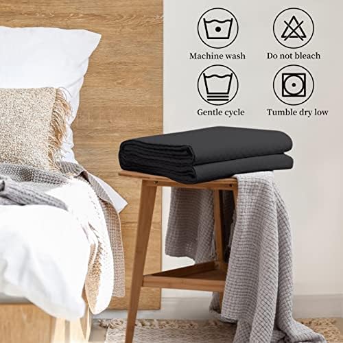 HollyHOME Luxury Checkered Bedspread King Size