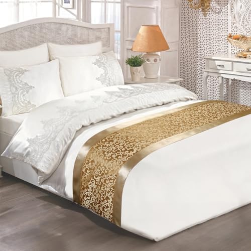 Epicover 197 x 945 Inch Golden Bed Runner