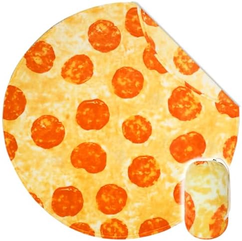 Bnuitland Pizza Funny Flannel Throw Blanket