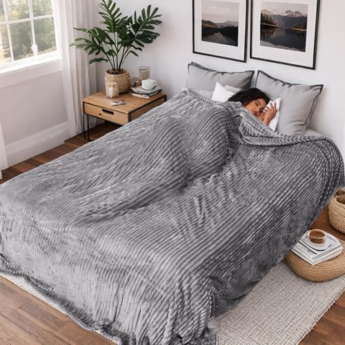 Minervada Heated Blanket 72x84 10 Heat Levels Auto Shut Off Flannel