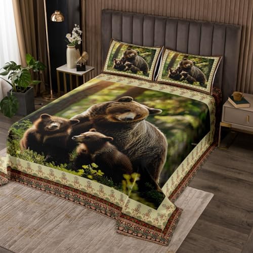 Erosebridal Queen Bedspread Set with 2 Pillow Shams