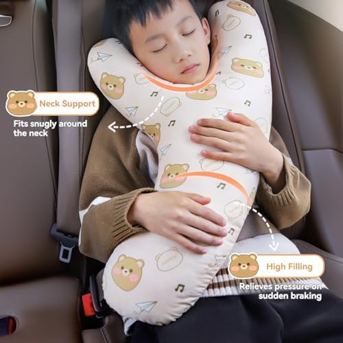Y-Shape Car Headrest Pillow for Kids Bunny Design
