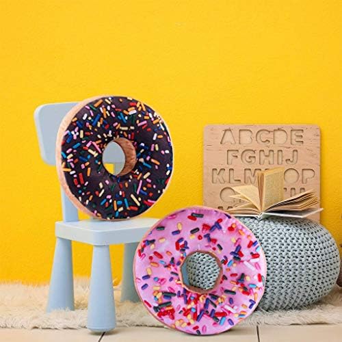 HYSEAS 14 Inch Pink Donut Throw Pillow 2 Pack