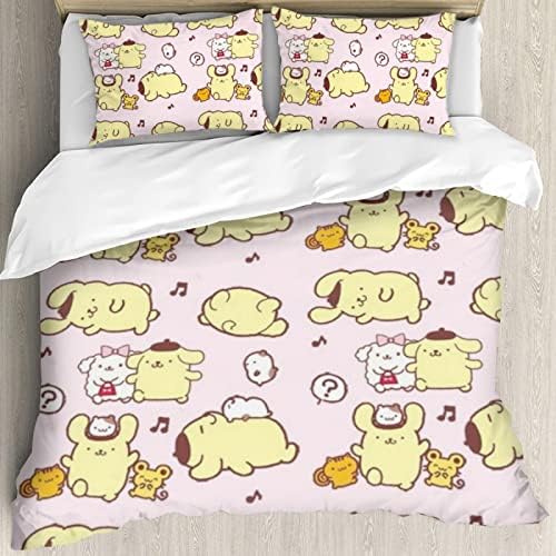 DIEZ Cartoon Pompompurin Comforter Set - 3 Piece Twin Size