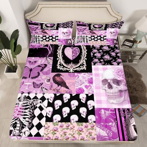 Boho Skeleton Bedding Set for Kids Room