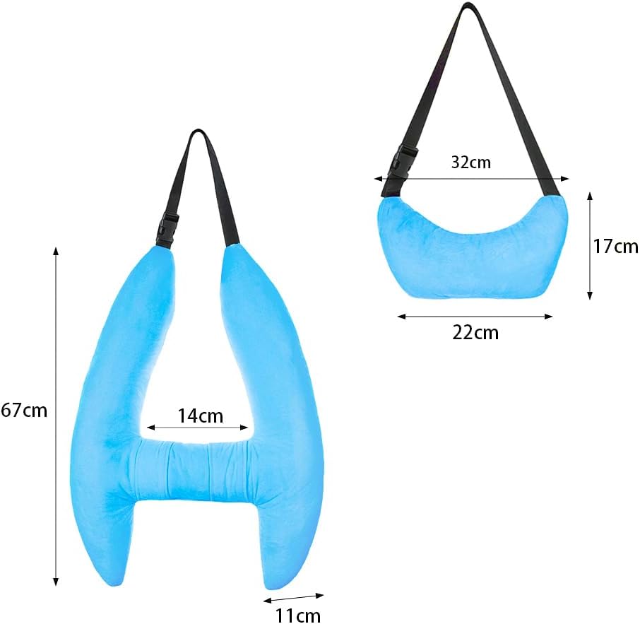 Plush Car Travel Pillow with Headrest for Adults and Kids