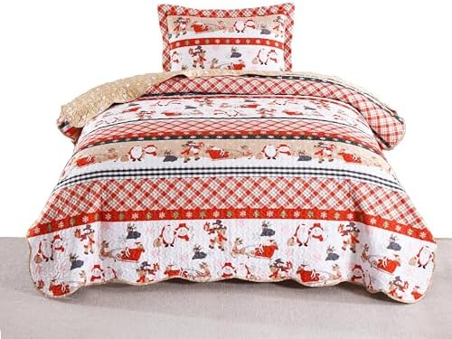 MarCielo Christmas Kids Quilt Set Twin 1