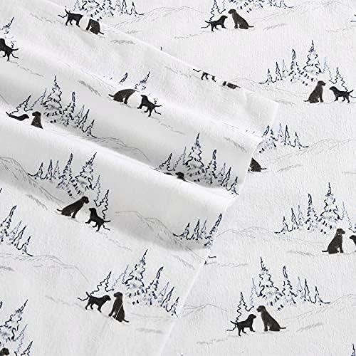 Eddie Bauer Queen Sheet Set - Breathable Cotton Flannel with Deep Pockets