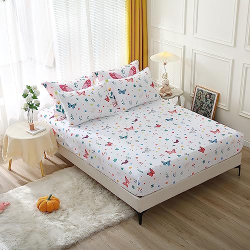 Girls Butterfly Comforter Set 7 Piece Full Size