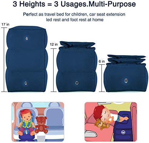HZQDLN Travel Foot Rest Pillow Portable Inflatable