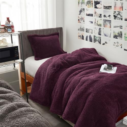 Byourbed Unfluffin Believable Comforter Set Twin XL Burgundy