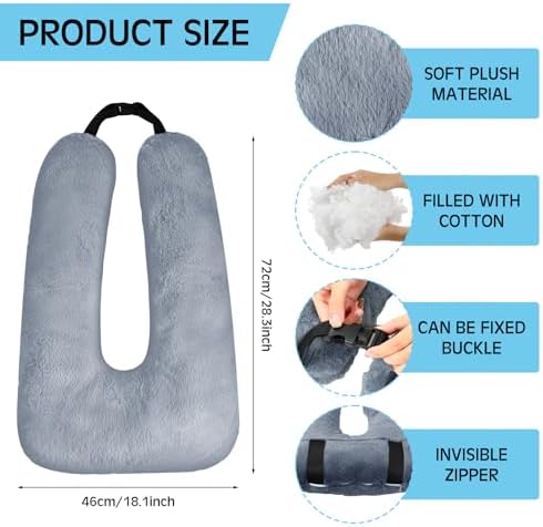 Barydat 2 Pcs Car Travel Pillow with U Shape Design