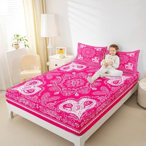 Castle Fairy Plum Floral Sheet Set Full Size 4Pcs