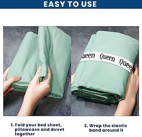12pcs Elastic Sheet Straps for Bedding Storage