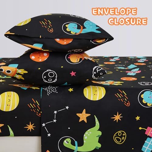 Yibeizi Dinosaur Space Twin Sheet Set for Boys 1