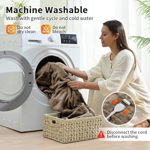 Fantico Electric Blanket Queen Size Dual Control 10 Heat Settings 1