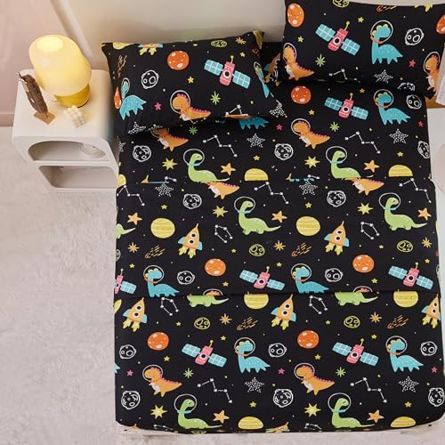 Yibeizi Dinosaur Space Twin Sheet Set for Boys 1