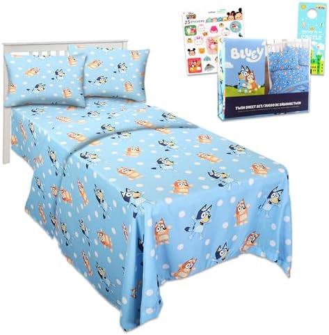 Bluey Twin Bedding Set with Sheets and Stickers