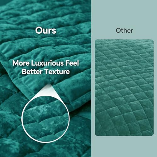 BEDELITE Velvet Quilt Set Queen Size